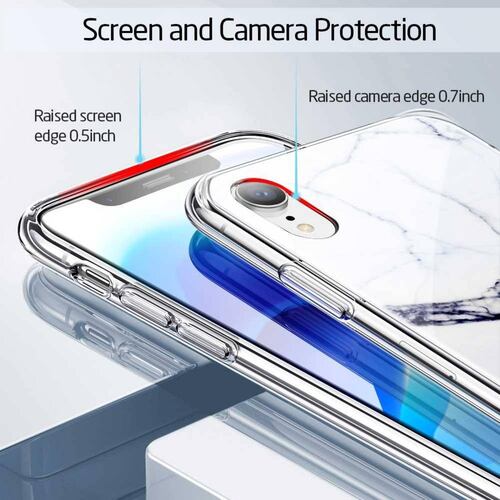 Funda ESR Mimic Cristal para iPhone XR Marmol Blanco 