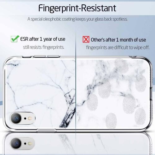 Funda ESR Mimic Cristal para iPhone XR Marmol Blanco 