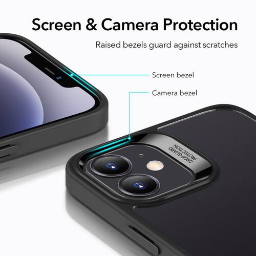 Funda ESR Hybrid case para iPhone 12 MINI - Transparente borde Negro 