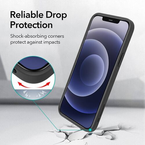 Funda ESR Hybrid case para iPhone 12 MINI - Transparente borde Negro 