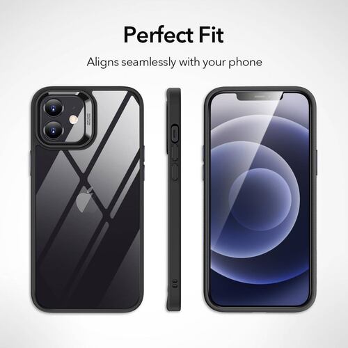 Funda ESR Hybrid case para iPhone 12 MINI - Transparente borde Negro 