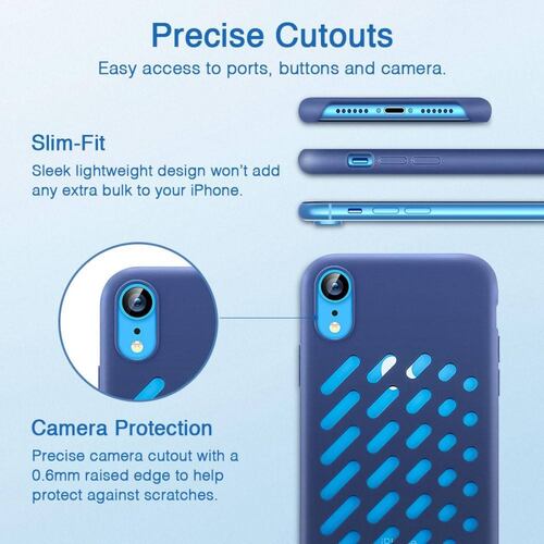Funda ESR Yippee Crocs para iPhone XR Azul 