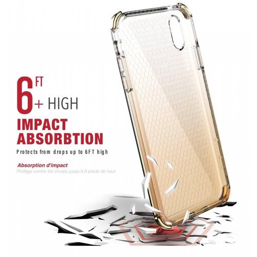 Funda BALLISTIC Jewel para iPhone XR Oro Tra protector uso rudo 