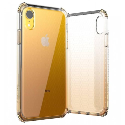 Funda BALLISTIC Jewel para iPhone XR Oro Tra protector uso rudo 