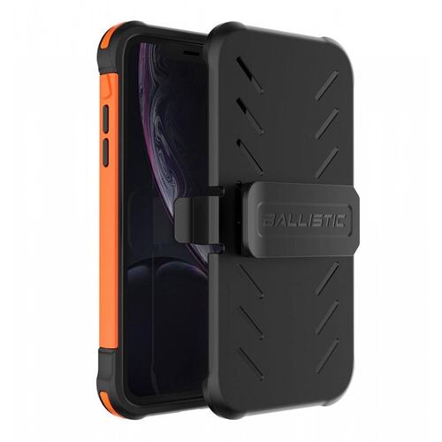 . Funda BALLISTIC TJ Maxx para iPhone XR - Naranja protector uso rudo con clip y mica 
