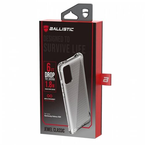 . Funda BALLISTIC Jewel para Samsung S20 PLUS - Transp protector uso rudo 