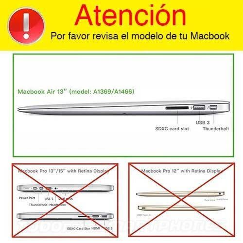 Funda IBENZER Silk MacBook AIR 13 (A1466 y A1369) CAFE Brillos 