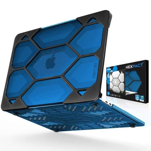 Funda IBENZER HexPact Apple MacBook PRO 13 Touchbar Az A2159 A1706 A1708 A1989  Azul Negro 