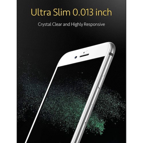 Mica Vidrio ESR Full 3D borde Blanco para iPhone 8 y 7 Protectora de pantalla 