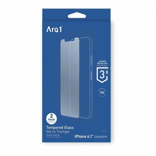 Mica Vidrio ARQ1 2 piezas para iPhone 11 e iPhone XR Protectora de pantalla 