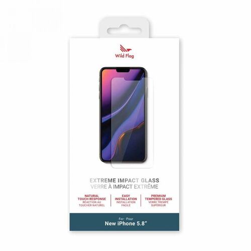 Mica Vidrio WILD FLAG para iPhone 11 PRO e iPhone Xs Protectora de pantalla 