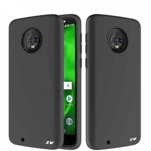 . Funda ZIZO ZV Sleek para Motorola MOTO G6 TPU Delgada Negro 