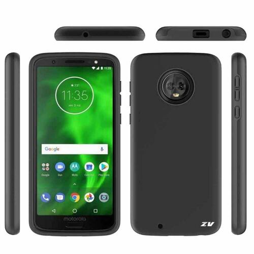 . Funda ZIZO ZV Sleek para Motorola MOTO G6 TPU Delgada Negro 