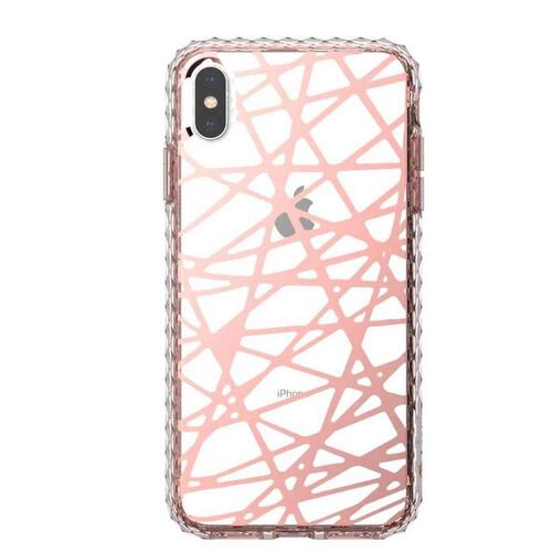 . Funda ARQ1 serie Mosaic para iPhone XS e iPhone X Transp Rosa 