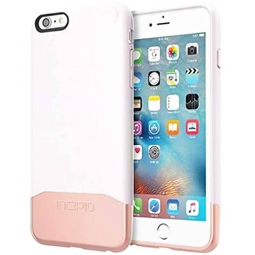 Funda INCIPIO Edge Chrome para iPhone 6 y 6s Blanco Rosa 