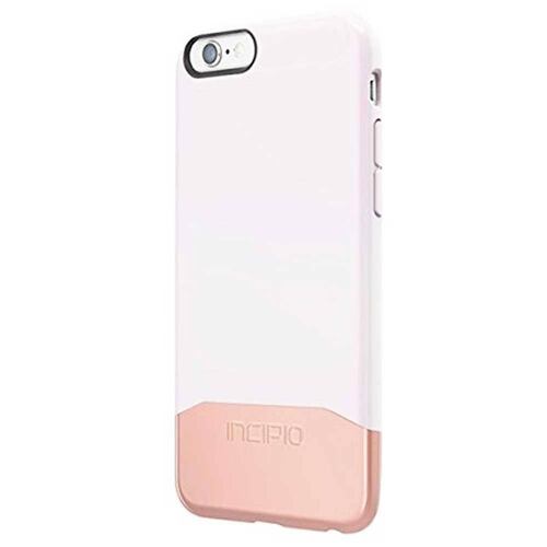 Funda INCIPIO Edge Chrome para iPhone 6 y 6s Blanco Rosa 