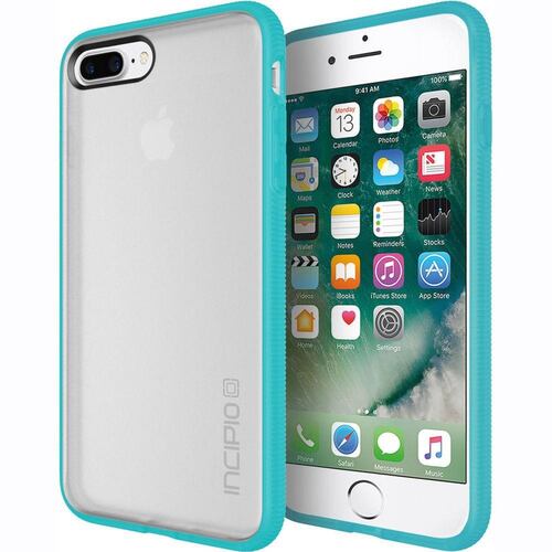 Funda INCIPIO Octane para iPhone 8 PLUS y 7 PLUS Transparente Turquesa 