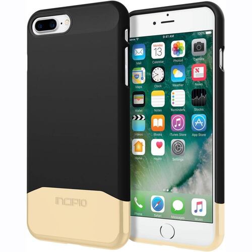 Funda INCIPIO Edge Chrome Neg Oro para iPhone 8 PLUS y 7 PLUS 