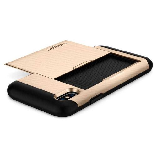 Funda SPIGEN para iPhone X y Xs Crystal Wallet Dorado 