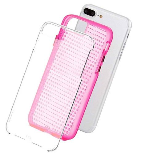 . Funda CASE MATE Tough rosa para iPhone 8 PLUS Translucido Dots 