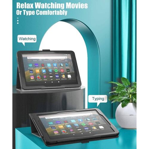 . Funda MOKO folio para Kindle Fire HD 8 (2020 10th gen) - Negra 