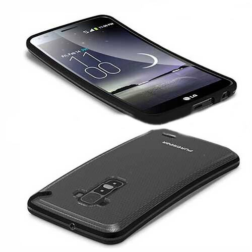 . Funda PUREGEAR Slimshell para LG Flex Transparente borde obscuro 