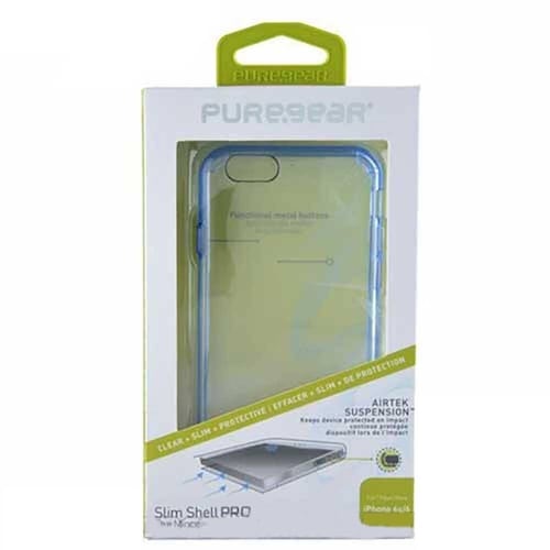 . Funda PUREGEAR Slimshell Pro para iPhone 6 y 6s Transp Azul 