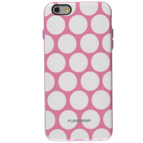 . Funda PUREGEAR Motif para iPhone 6 PLUS Rosa Puntos 