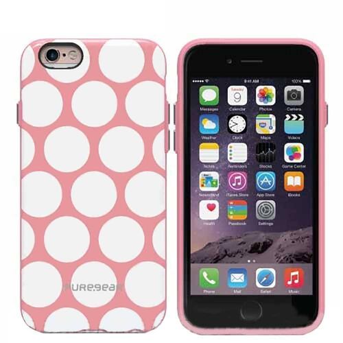 . Funda PUREGEAR Motif para iPhone 6 PLUS Rosa Puntos 