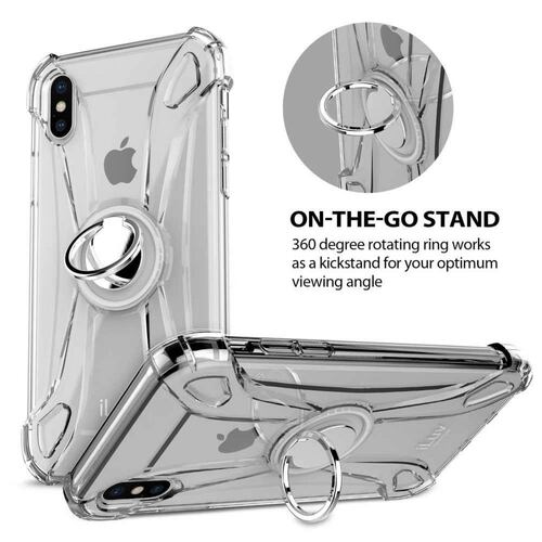 Funda ILUV Crystal Ring para iPhone X y Xs Transparente 