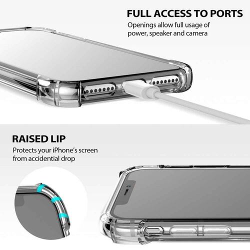 Funda ILUV Crystal Ring para iPhone X y Xs Transparente 