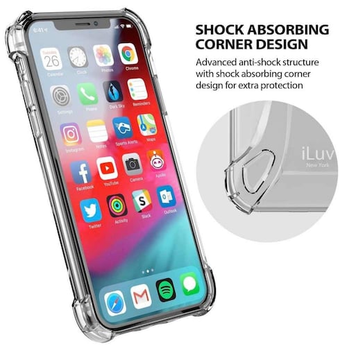 Funda ILUV Crystal Ring para iPhone X y Xs Transparente 