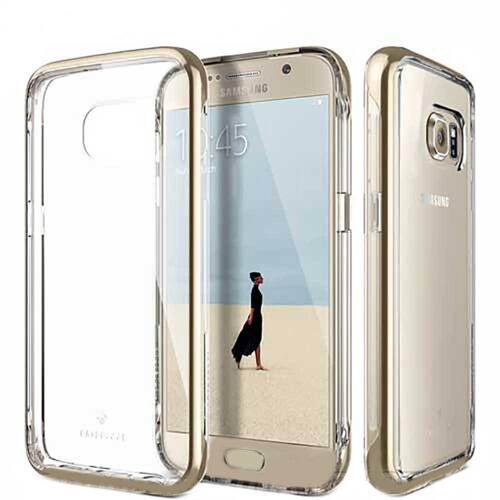 . Funda CASEOLOGY Skyfall Dorada para Samsung S7 Transparente 