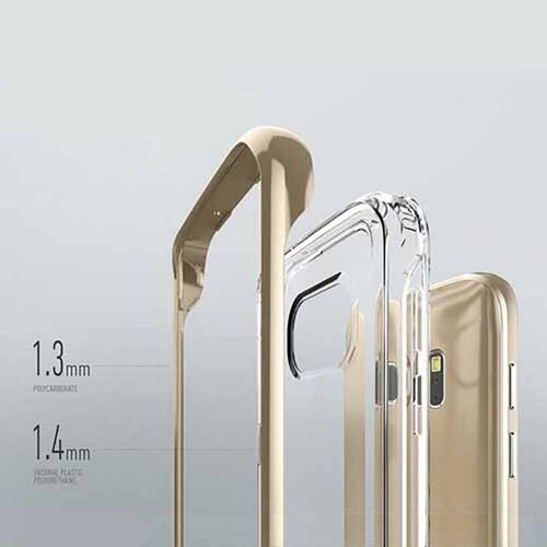 . Funda CASEOLOGY Skyfall Dorada para Samsung S7 Transparente 