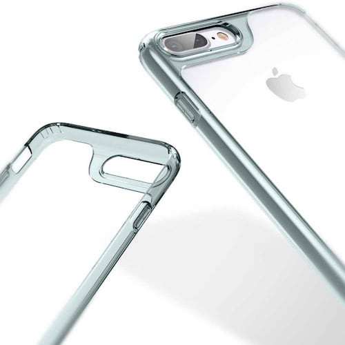 . Funda CASEOLOGY Waterfall para iPhone 8 PLUS y 7 PLUS Transparente Turquesa 