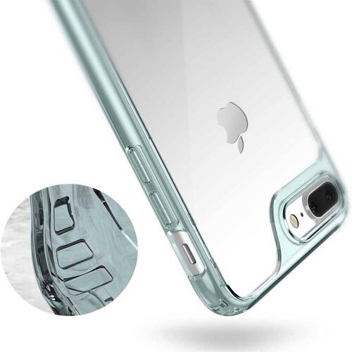 . Funda CASEOLOGY Waterfall para iPhone 8 PLUS y 7 PLUS Transparente Turquesa 