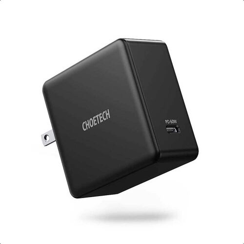 Cargador AC CHOETECH 60W PD Universal USB-C para Macbook Laptops Ipad iPhone Android Tablets 
