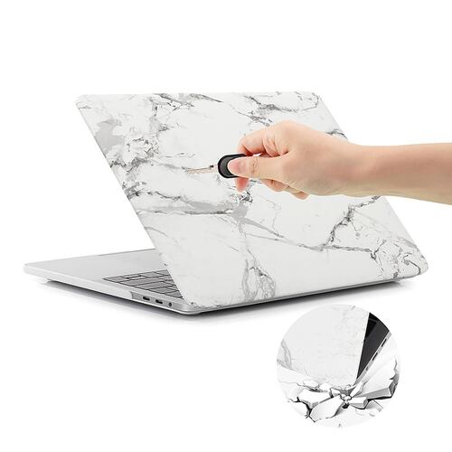Funda TECHPROTECTUS para MacBook Pro 13 Marmol Blanco release 2020 2019 2018 A2238 A2289 A2251 