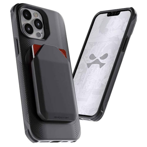 . Funda GHOSTEK Exec para iPhone 13 PRO MAX Negra con porta tarjetas 