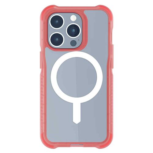 Funda GHOSTEK Covert para iPhone 14 PRO Rosa Transparente MagSafe 
