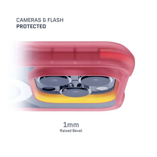 Funda GHOSTEK Covert para iPhone 14 PRO Rosa Transparente MagSafe 