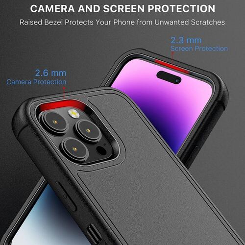 Funda MYBAT Maverick clip para iPhone 14 PRO - Negra con mica 