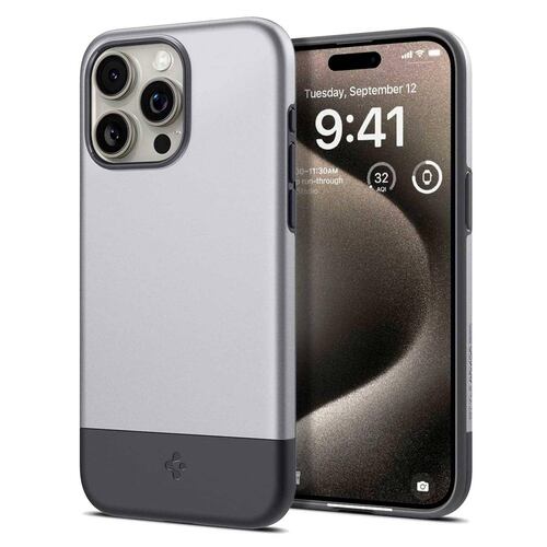 Funda SPIGEN Style Armor MagFit para iPhone 15 PRO MAX Gris 