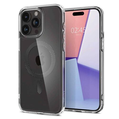 Funda SPIGEN Ultra Hybrid Mag para iPhone 15 PRO Transp Carbon .