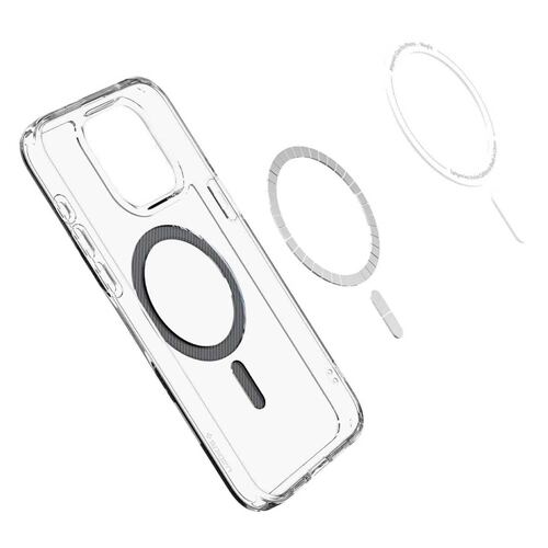 Funda SPIGEN Ultra Hybrid Mag para iPhone 15 PRO Transp Carbon .