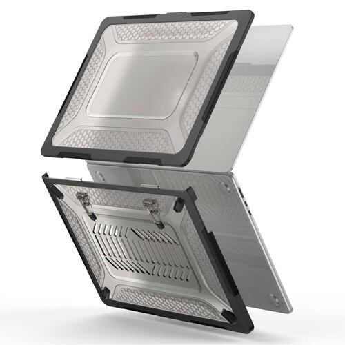 Funda TEKKU HC para MacBook Air 13 Negra A2337 M1 A2179 A1932 uso rudo 