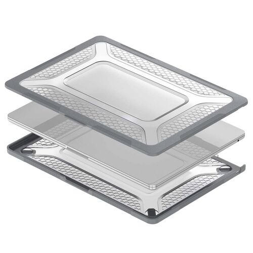 Funda TEKKU HC para MacBook Air 13 Gris A2337 M1 A2179 A1932 uso rudo 