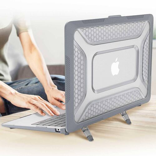 Funda TEKKU HC para MacBook Air 13 Gris A2337 M1 A2179 A1932 uso rudo 