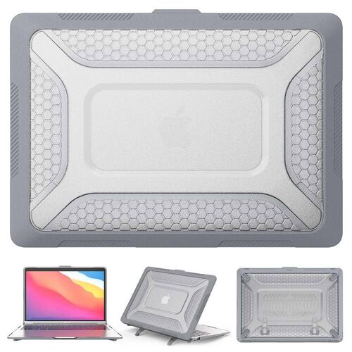 Funda TEKKU HC para MacBook Air 13 Gris A2337 M1 A2179 A1932 uso rudo 