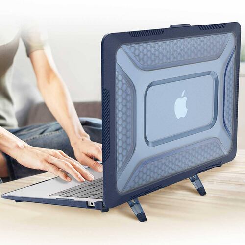 Funda TEKKU HC para MacBook Air 13 Azul A2337 M1 A2179 A1932 uso rudo 
